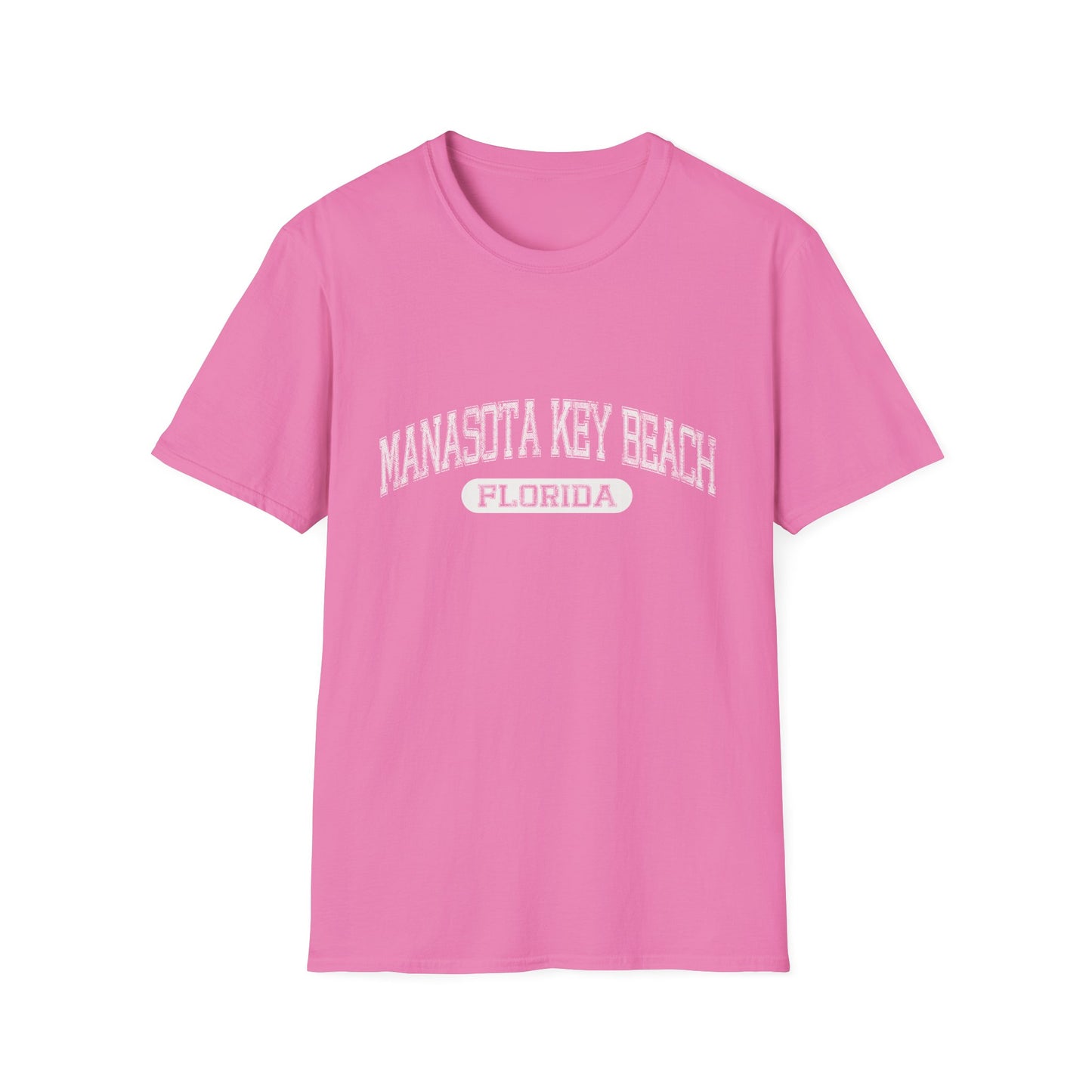 Manasota Key Beach Tee Florida - Distressed Text Varsity Letters Official Tee